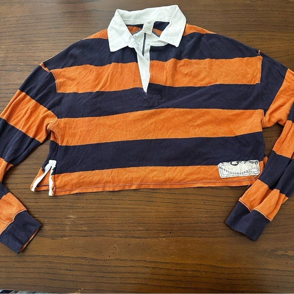 free people red zone rugby cropped polo XS - Picture 3 of 7